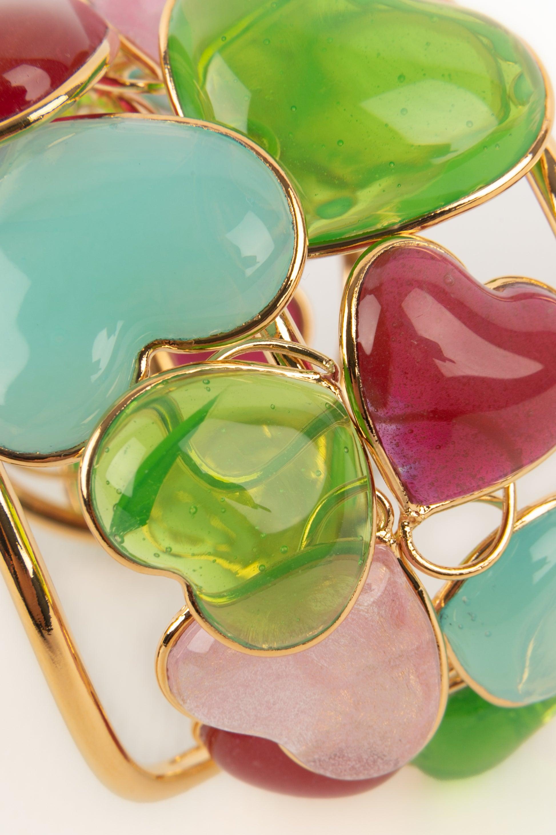 Bracciale Augustine Heart in metallo dorato in vendita 2