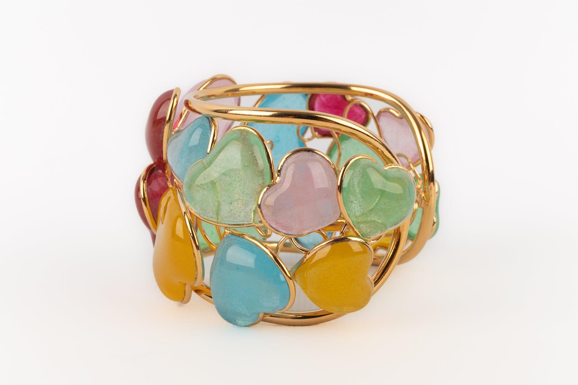 Bracelet manchette Augustine Hearts Excellent état - En vente à SAINT-OUEN-SUR-SEINE, FR
