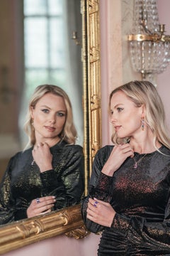 Augustine Jewel Citrine, Teal Topaz and Purple Amethyst 5 Drop Earrings