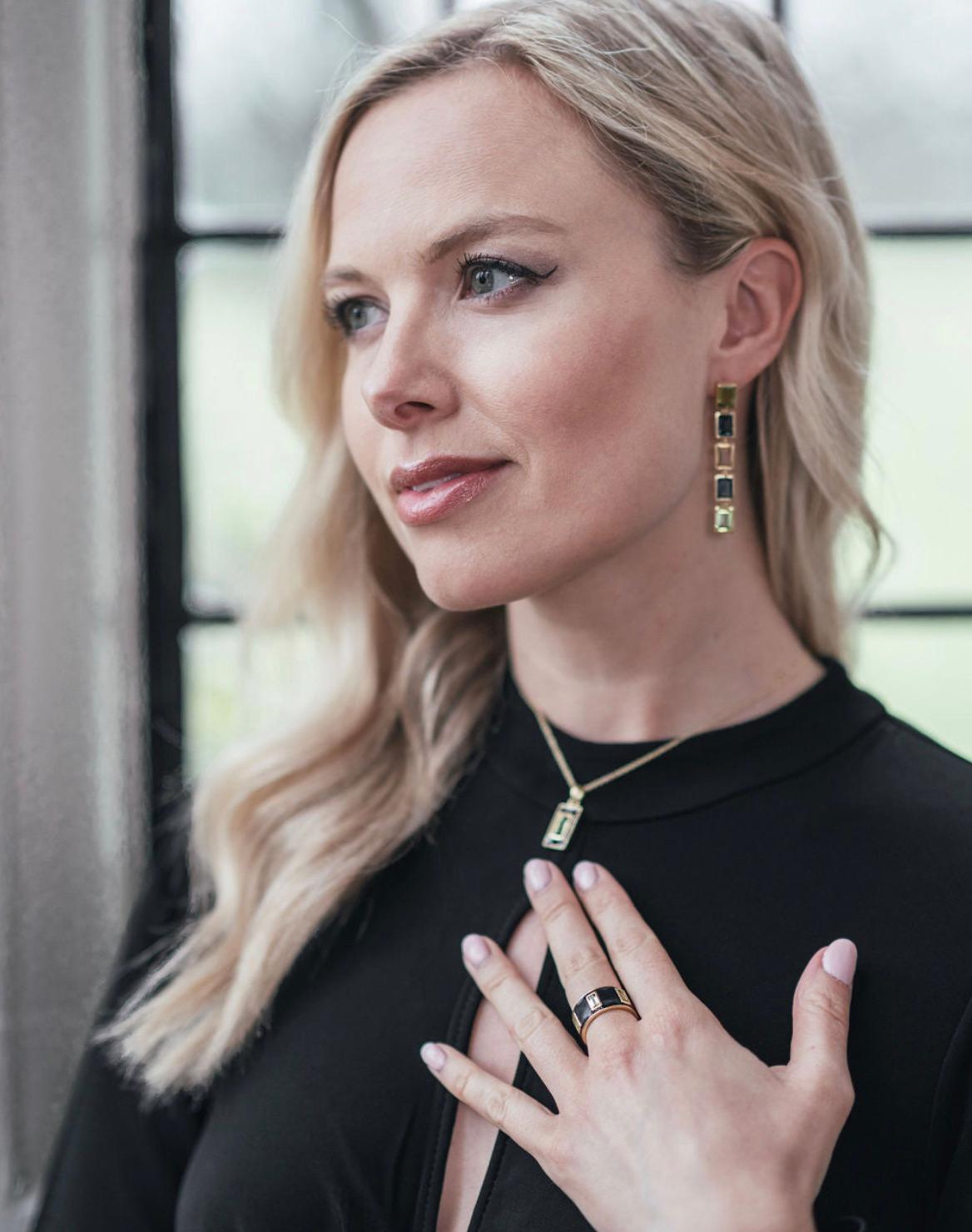 Our 5 Drop Peridot, London Blue Topaz and Citrine Drop Earrings are stunning! Combining three beautiful gemstones together to create a sensational homage to the Aurora Borealis. Available in three settings, Yellow Gold Vermeil, 9ct Yellow Gold and