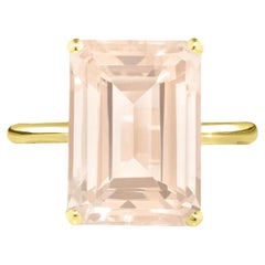 Augustine Jewels Yellow Gold Rose Quartz Ring 