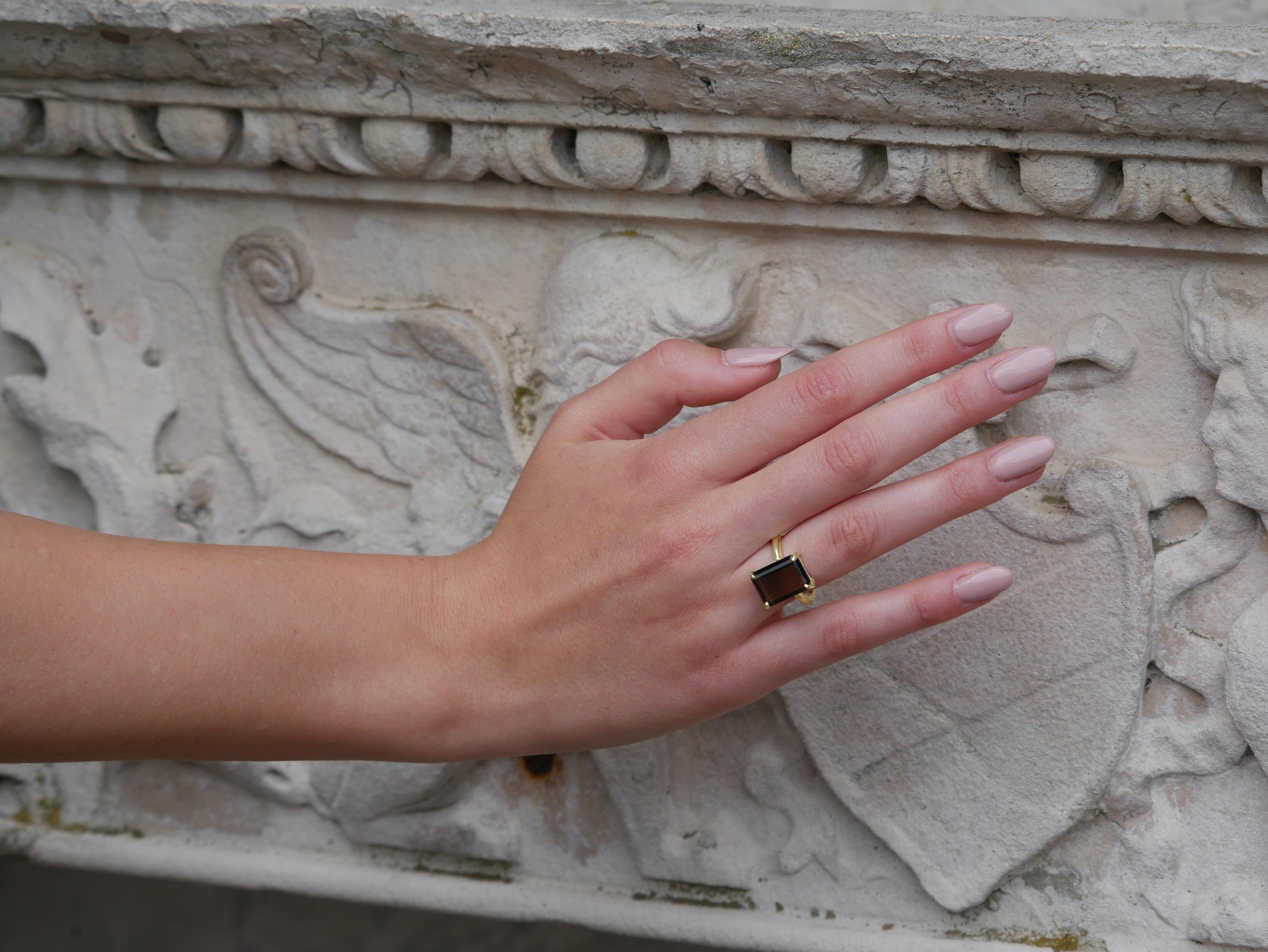 Anillo Augustine Jewels Oro Amarillo Cuarzo Ahumado en Nuevo estado para la venta en London, GB