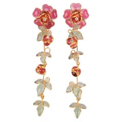 Augustine Long Golden Metal Earrings