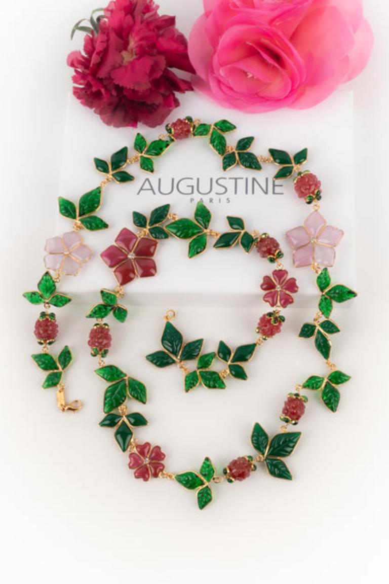 Augustine - Collana lunga di lamponi in metallo dorato in vendita 7
