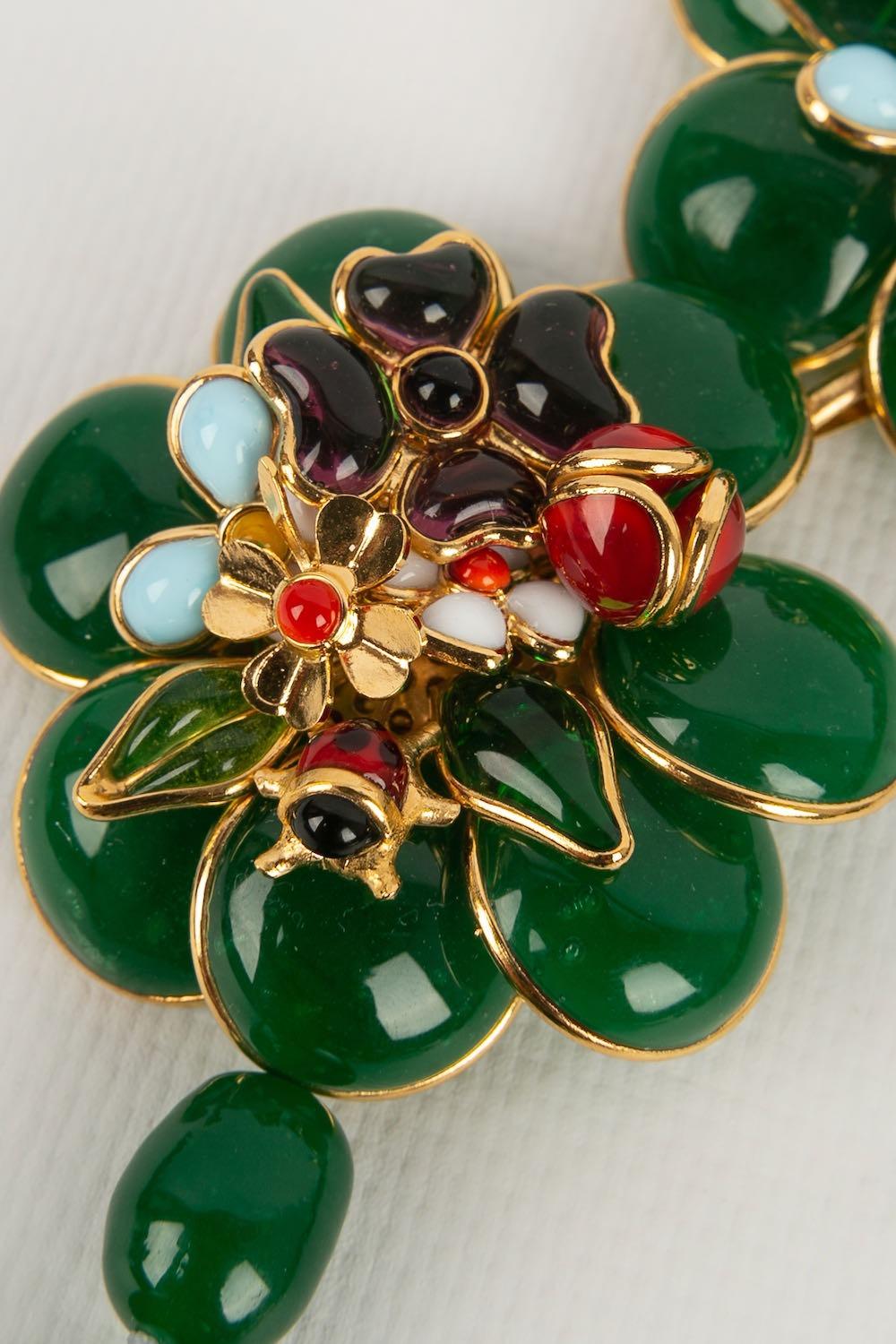 Collier Augustine en métal doré et pâte de verre en vente 1
