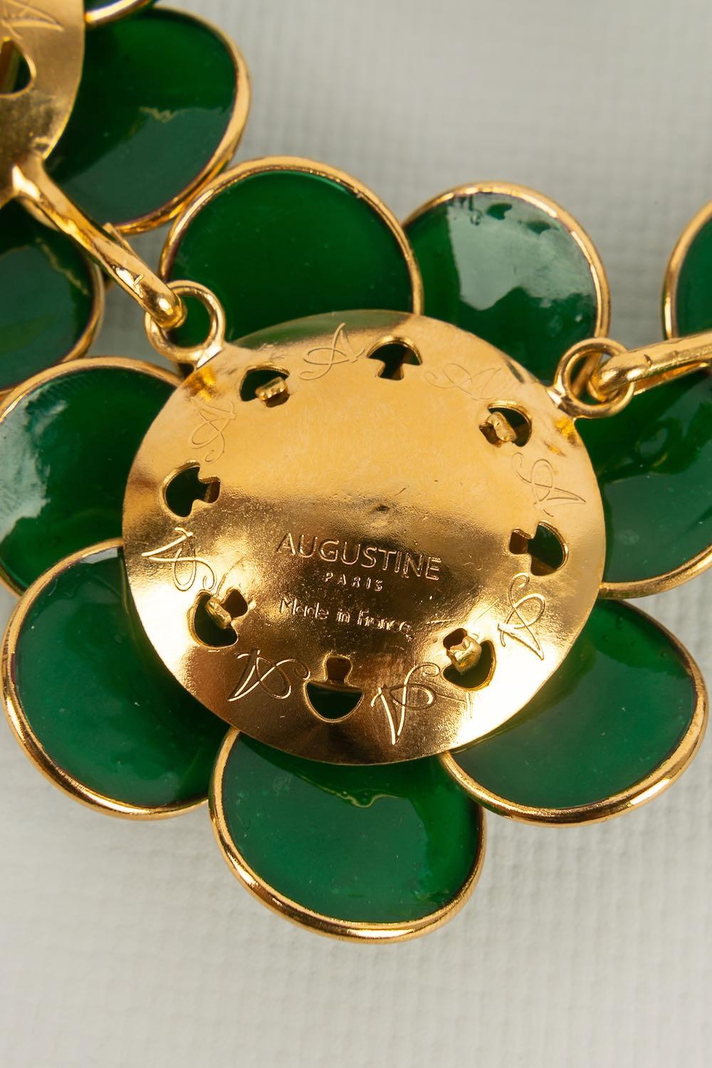 Collier Augustine en métal doré et pâte de verre en vente 2