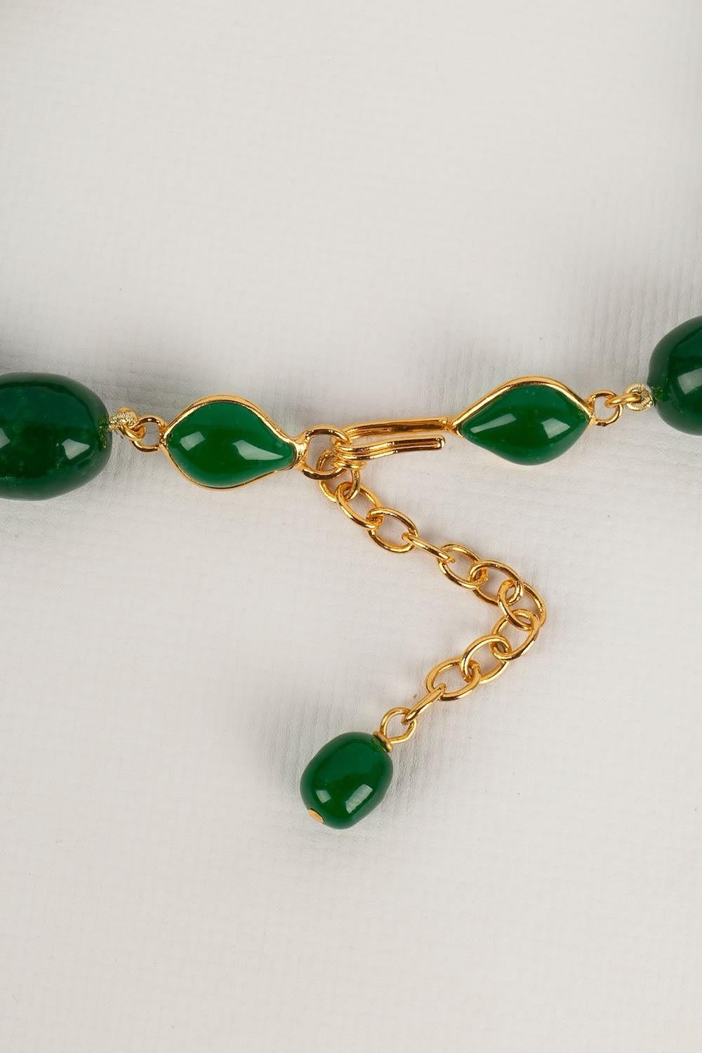 Collier Augustine en métal doré et pâte de verre en vente 3