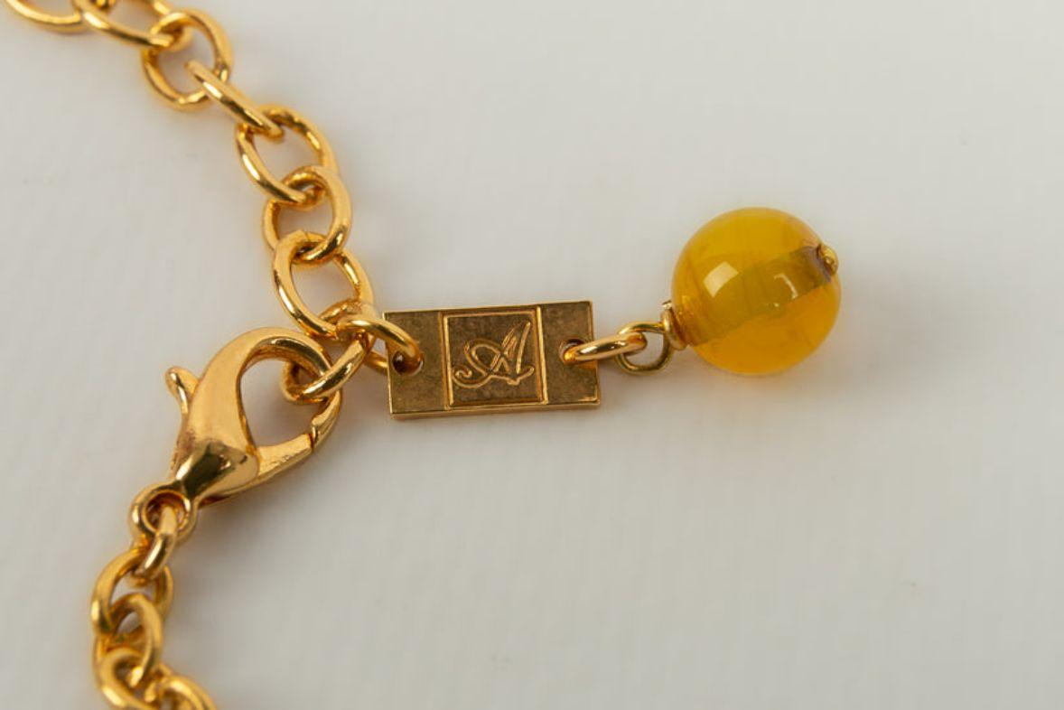 Women's Augustine Necklace in Gold Metal For Sale