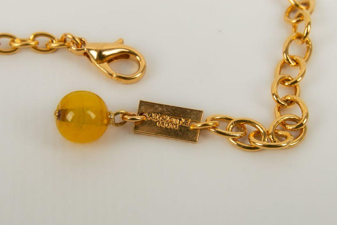 Augustine Necklace in Gold Metal For Sale 3