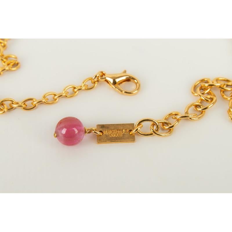 Collier Augustine en métal doré et pâte de verre en vente 3