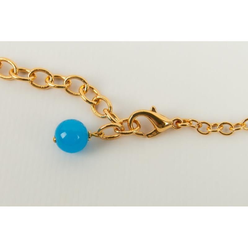 Collana Augustine in metallo placcato oro in vendita 3