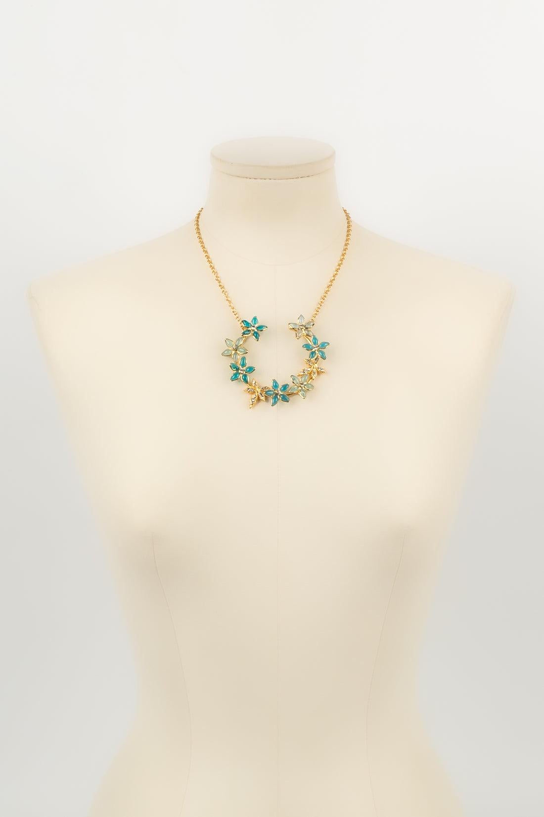 Collana Augustine in metallo placcato oro in vendita 4