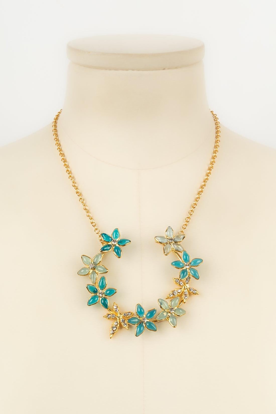 Collana Augustine in metallo placcato oro in vendita 5