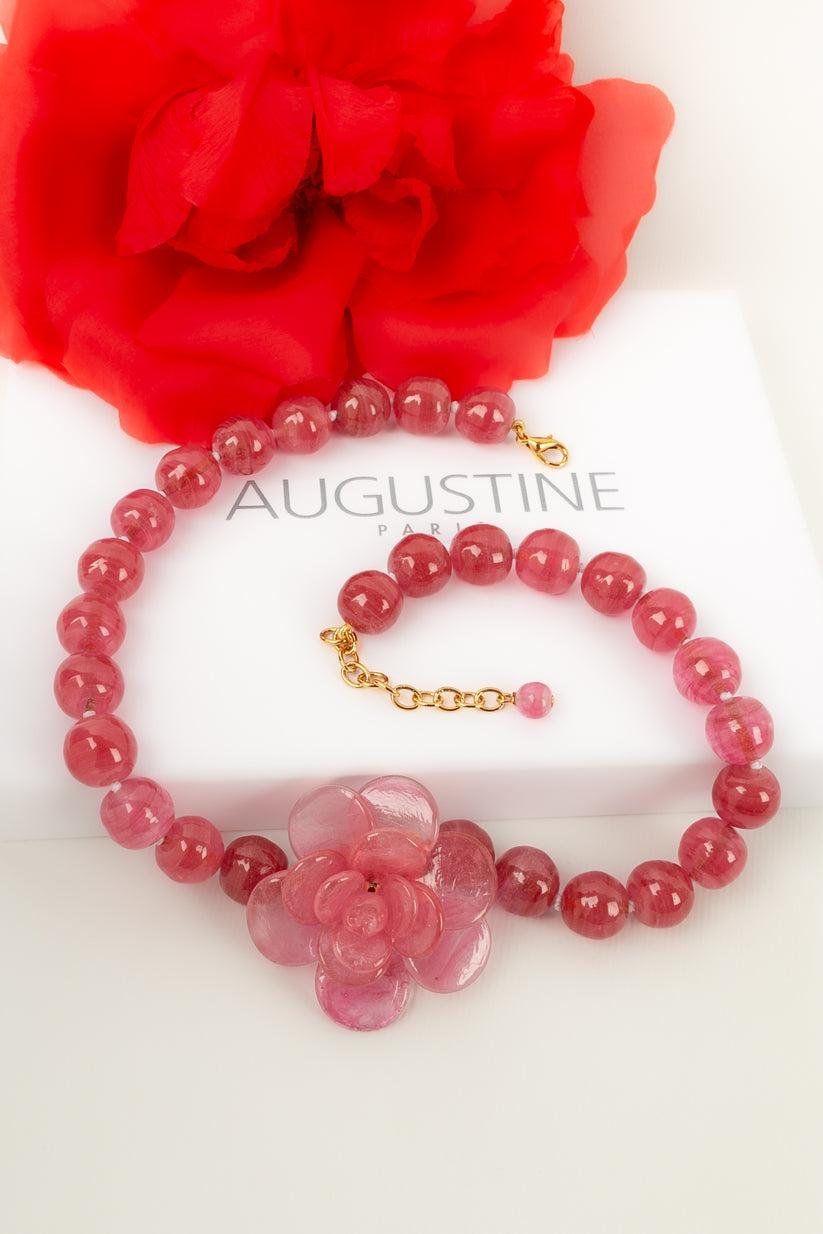 Augustine Pink Camellia Necklace For Sale 3