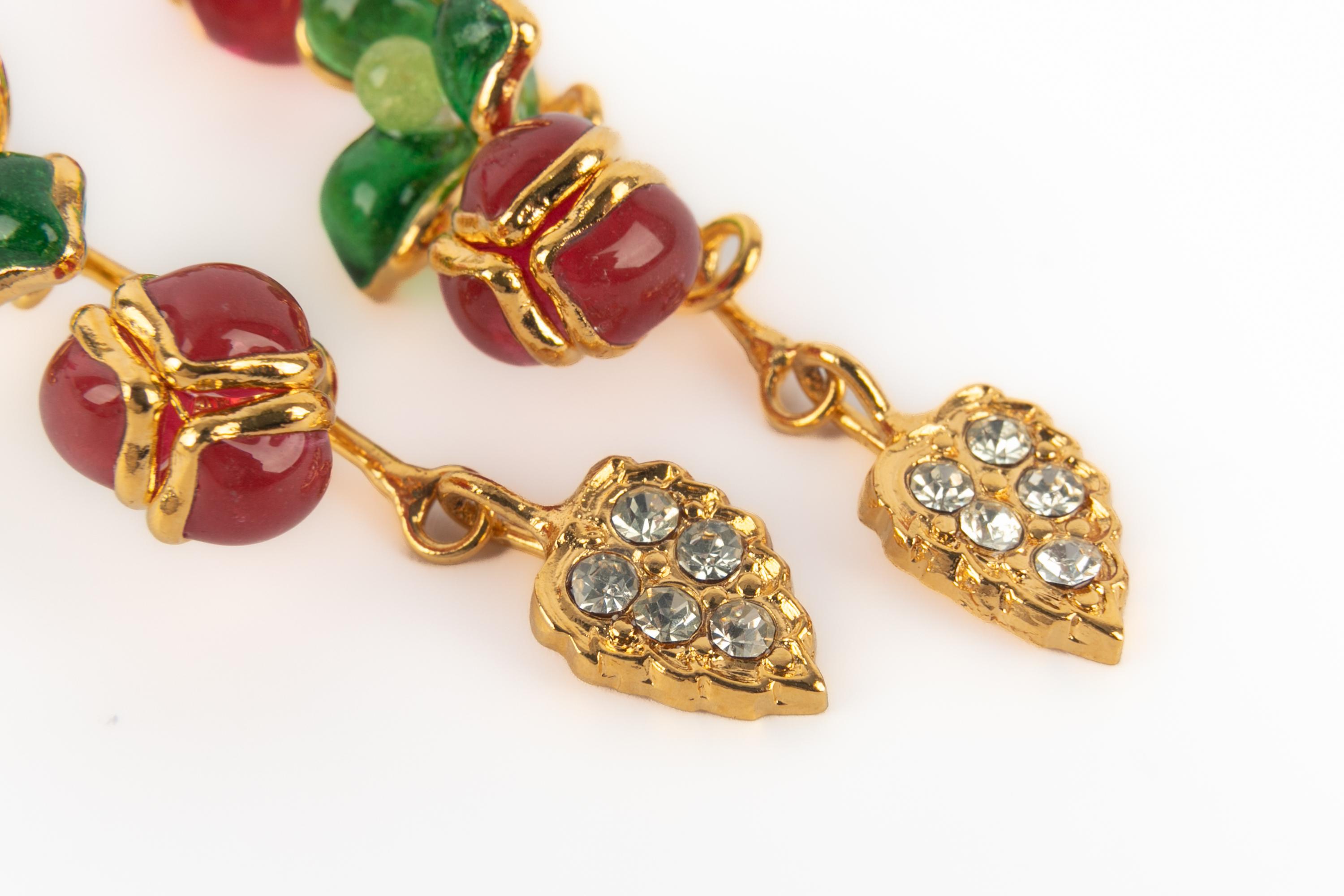 Orecchini rosa Augustine in vendita 1