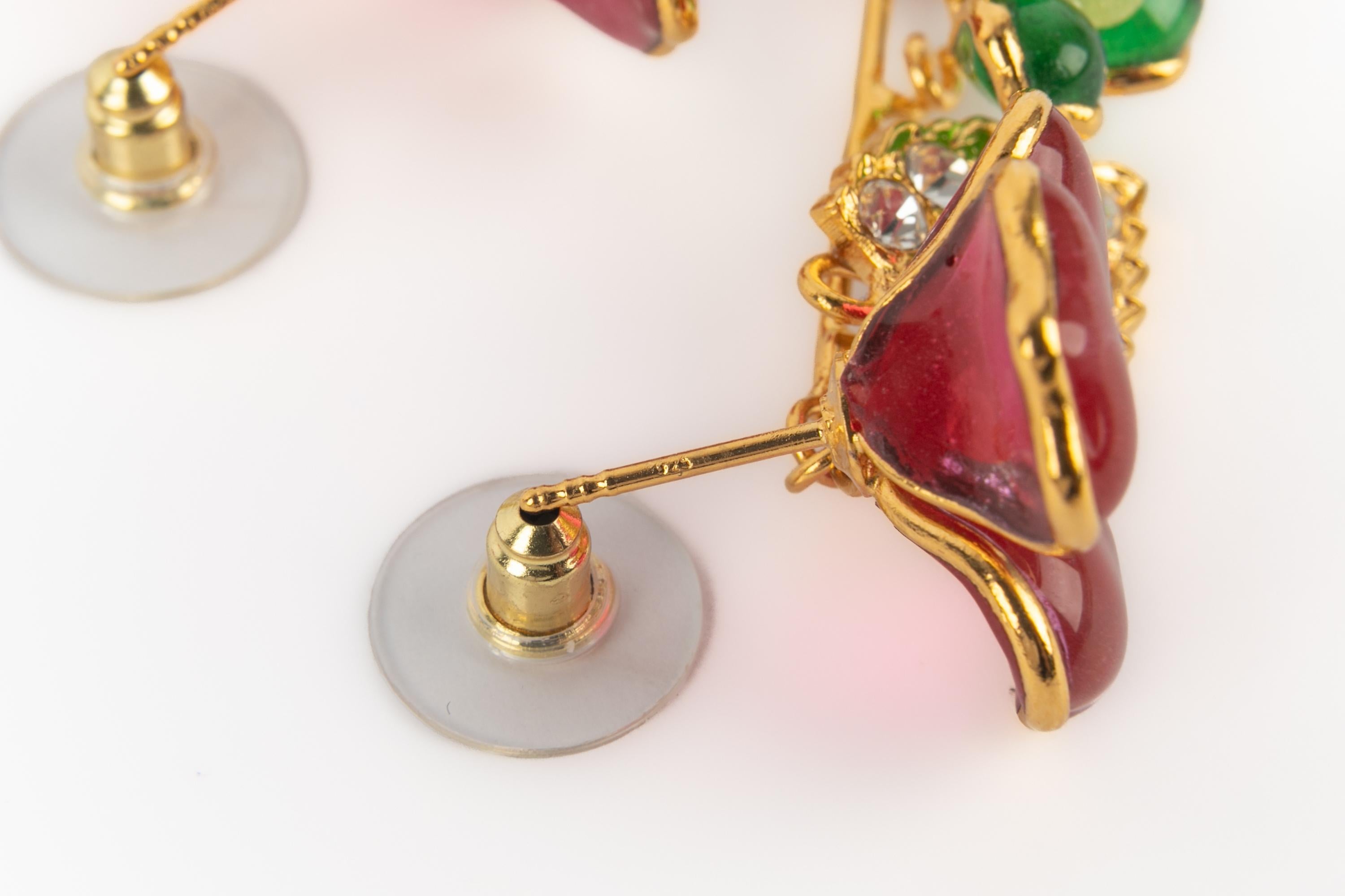 Orecchini rosa Augustine in vendita 5