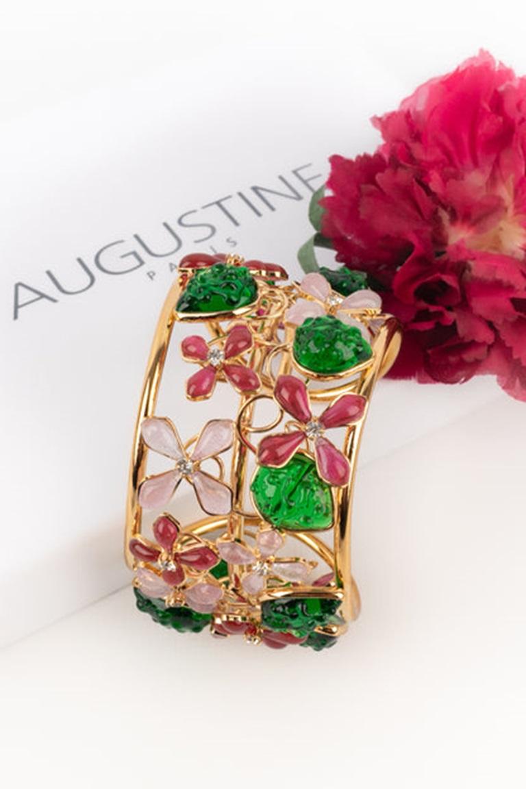 Bracciale con fiori rosa Augustine in vendita 5
