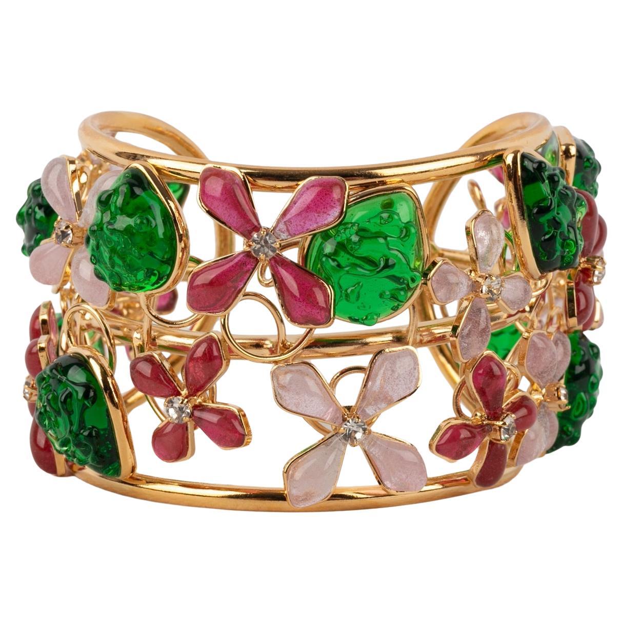 Augustine Pulsera Flor Rosa