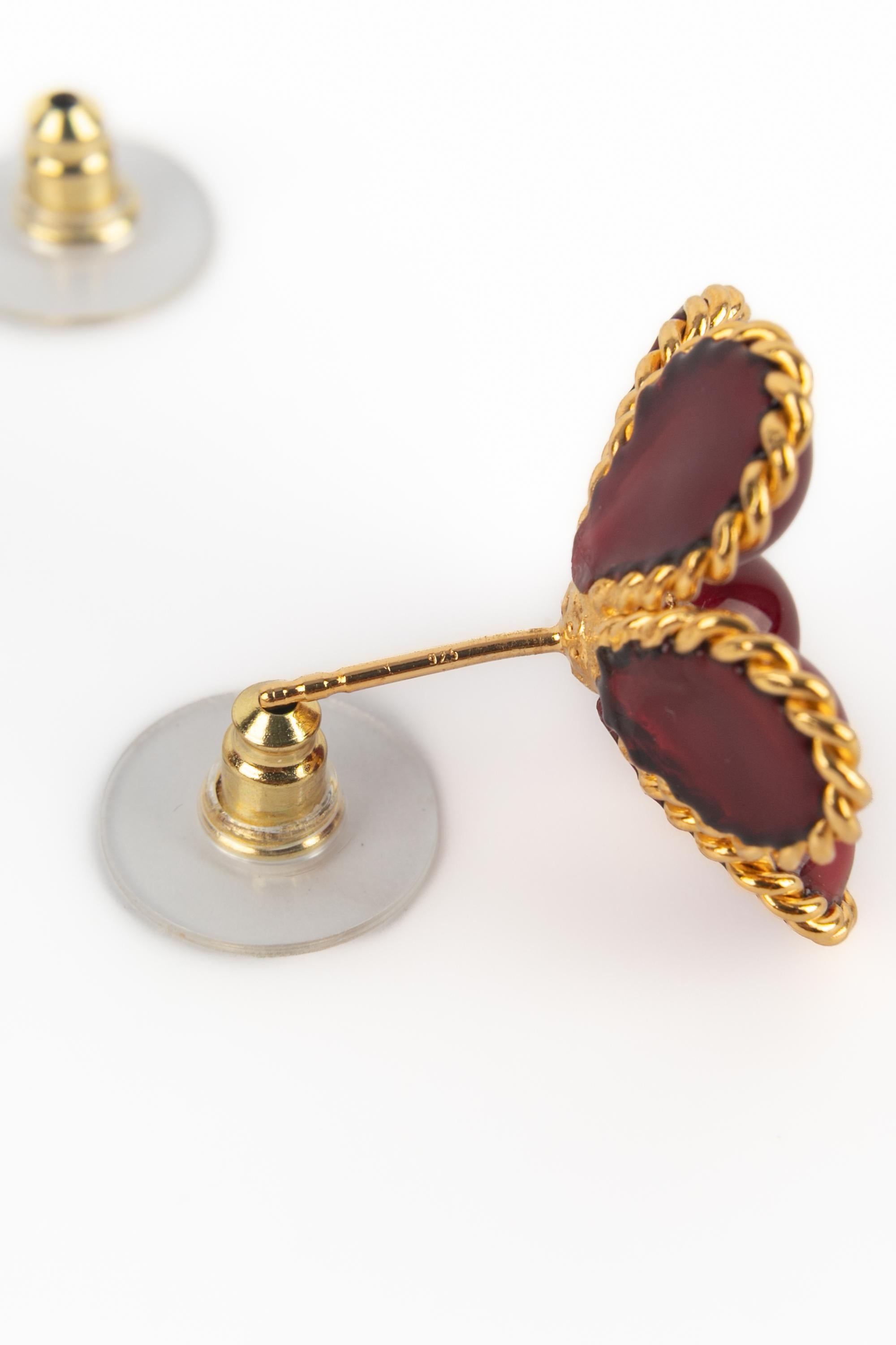 Orecchini rossi Augustine in vendita 3