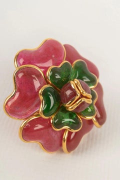 Augustine Ring in Gilt  Metal and Glass Paste