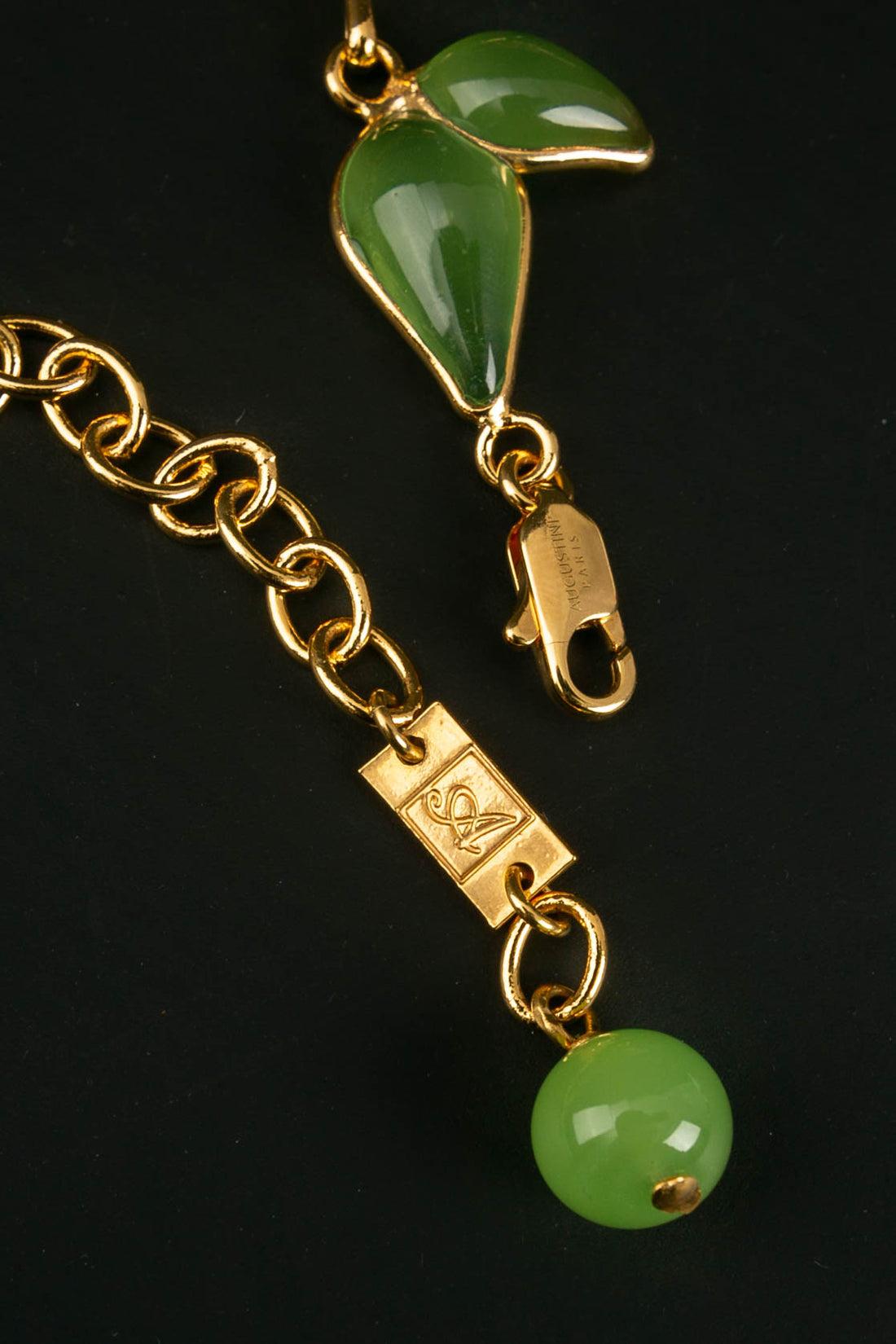 Augustine Short Gilded Metal Necklace For Sale 6