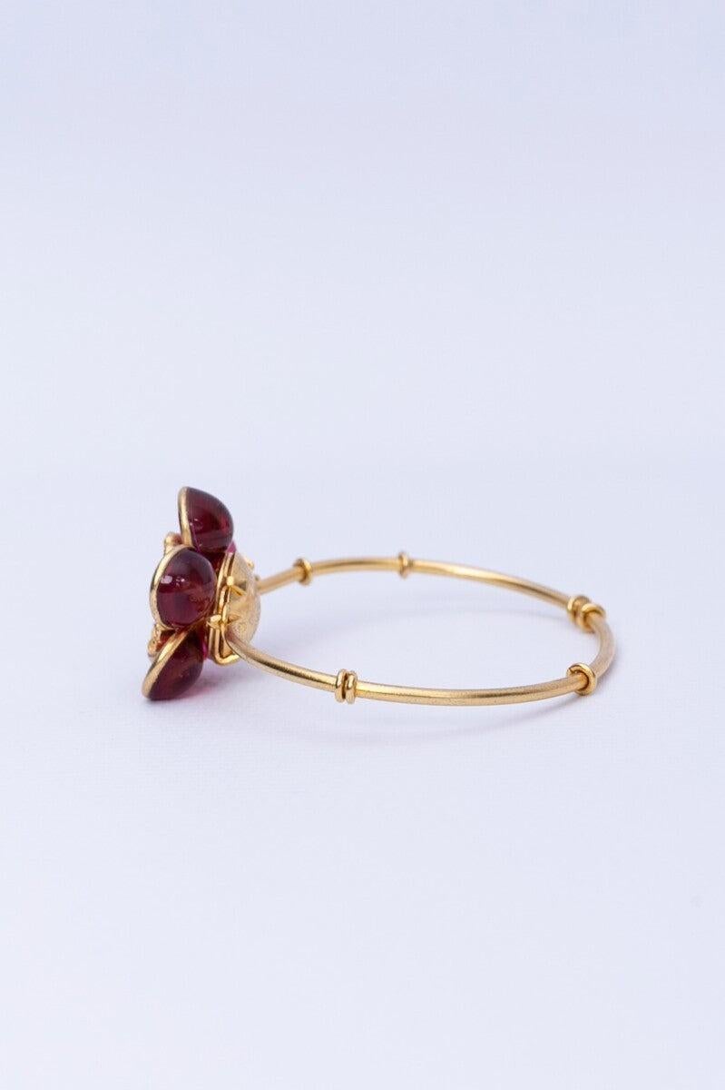 Augustine Thin Bracelet with Flower In Excellent Condition For Sale In SAINT-OUEN-SUR-SEINE, FR