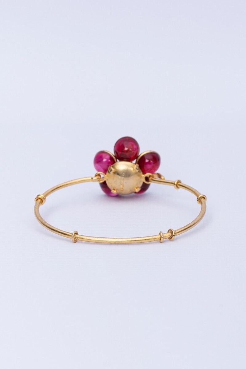 Women's Augustine Thin Bracelet with Flower For Sale