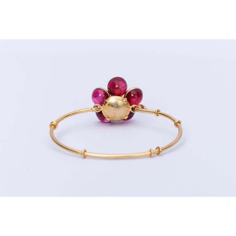 Augustine Thin Bracelet with Flower For Sale 1