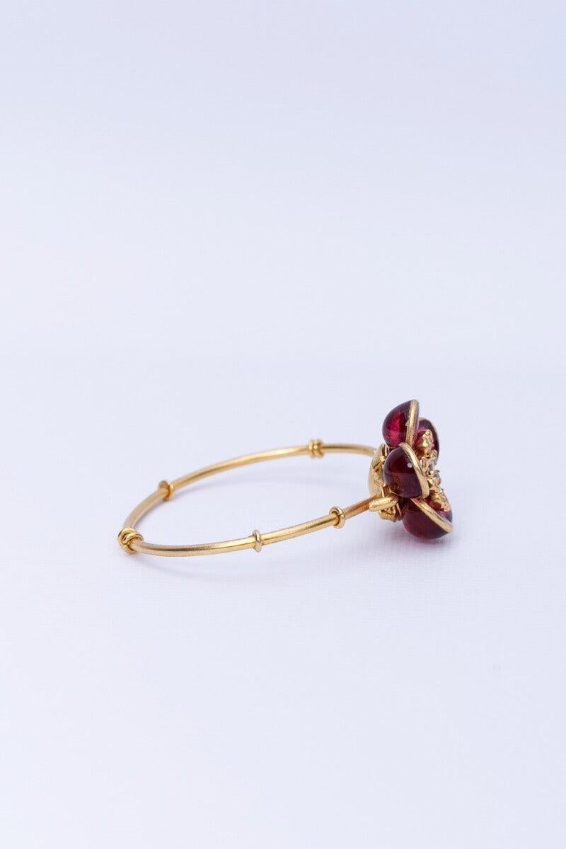 Augustine Thin Bracelet with Flower For Sale 2