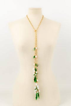 Augustine Tie Necklace in Gold Plated Metal