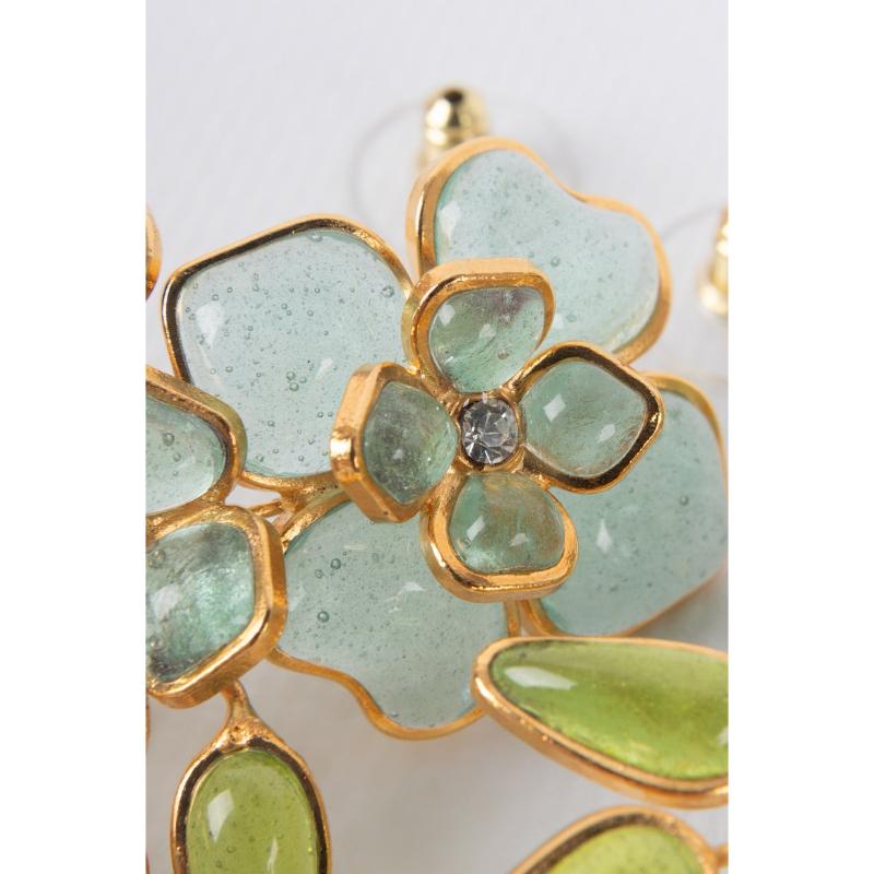 Women's Augustine with Light Blue Glass Paste Earrings For Sale