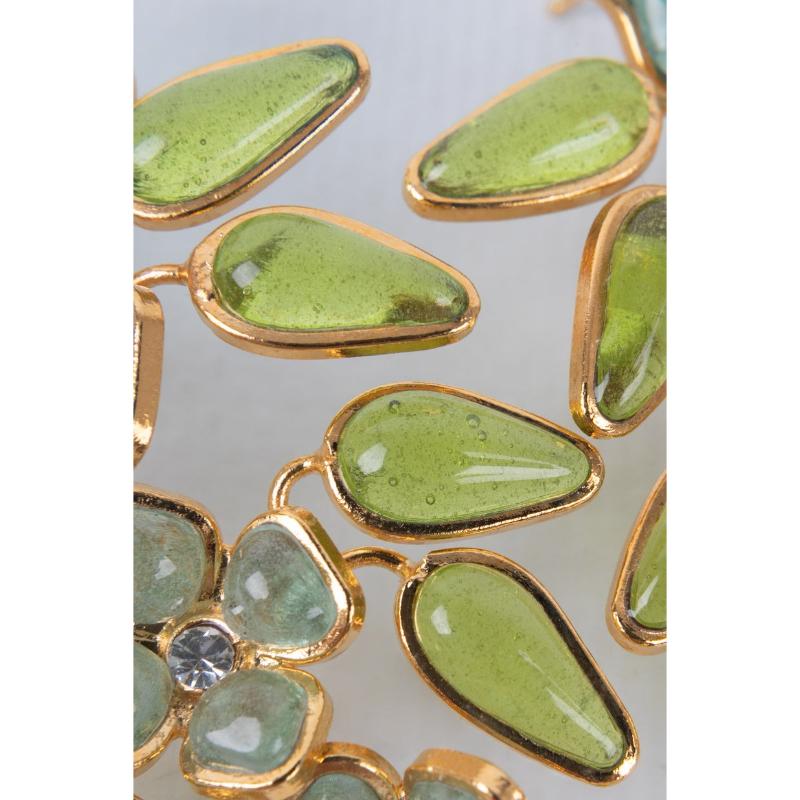 Augustine with Light Blue Glass Paste Earrings For Sale 1
