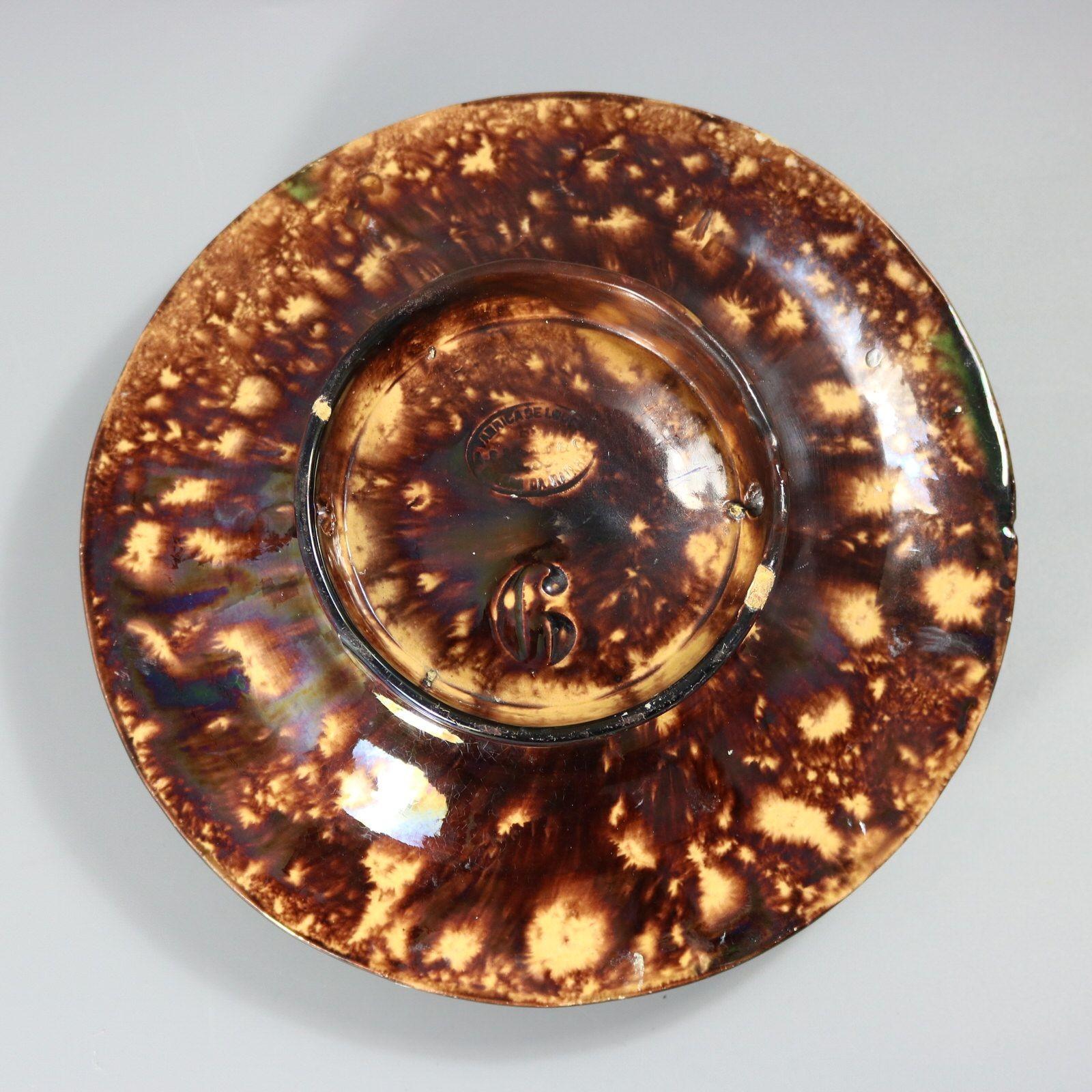 Augusto Baptista de Carvalho Palissy Majolika Froschteller im Angebot 2