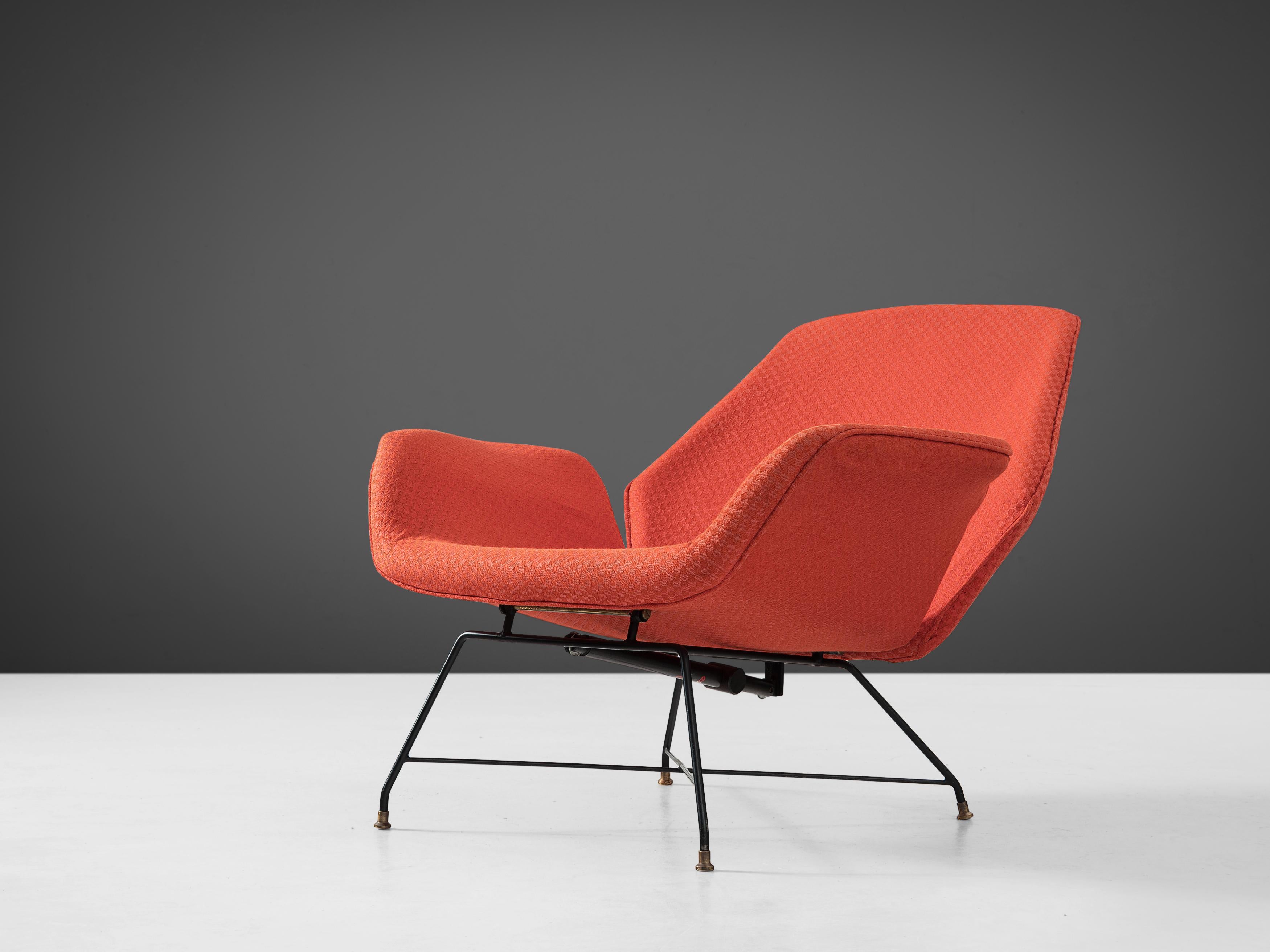 Mid-Century Modern Augusto Bozzi for Saporiti Reclining Lounge Chair 
