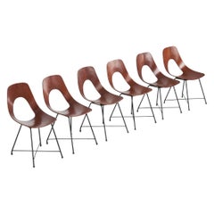 Chaises de salle à manger Ariston Augusto Bozzi, Saporiti, Italie 1954