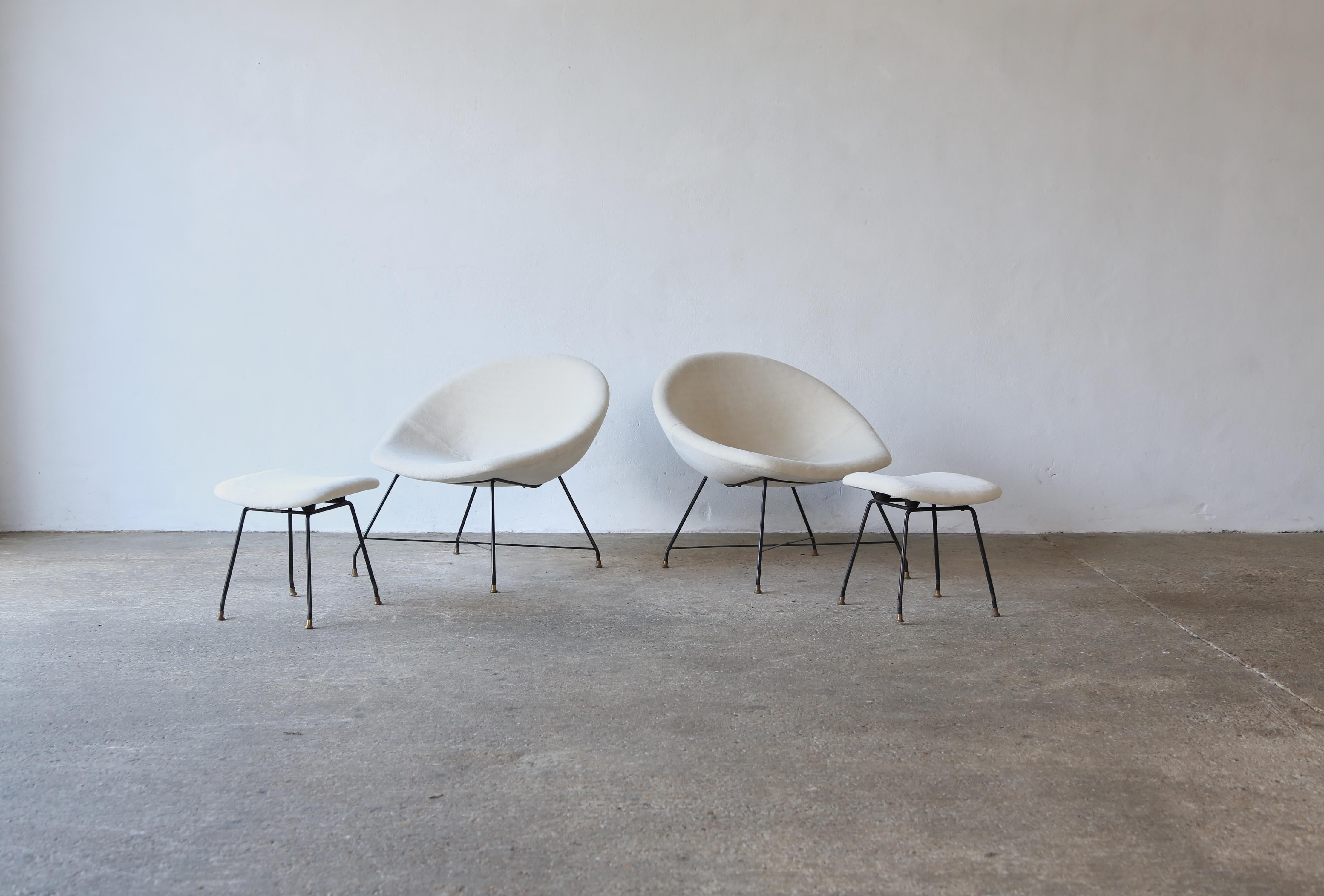 Italian Augusto Bozzi Chairs for Saporiti Italia, 1960s For Sale