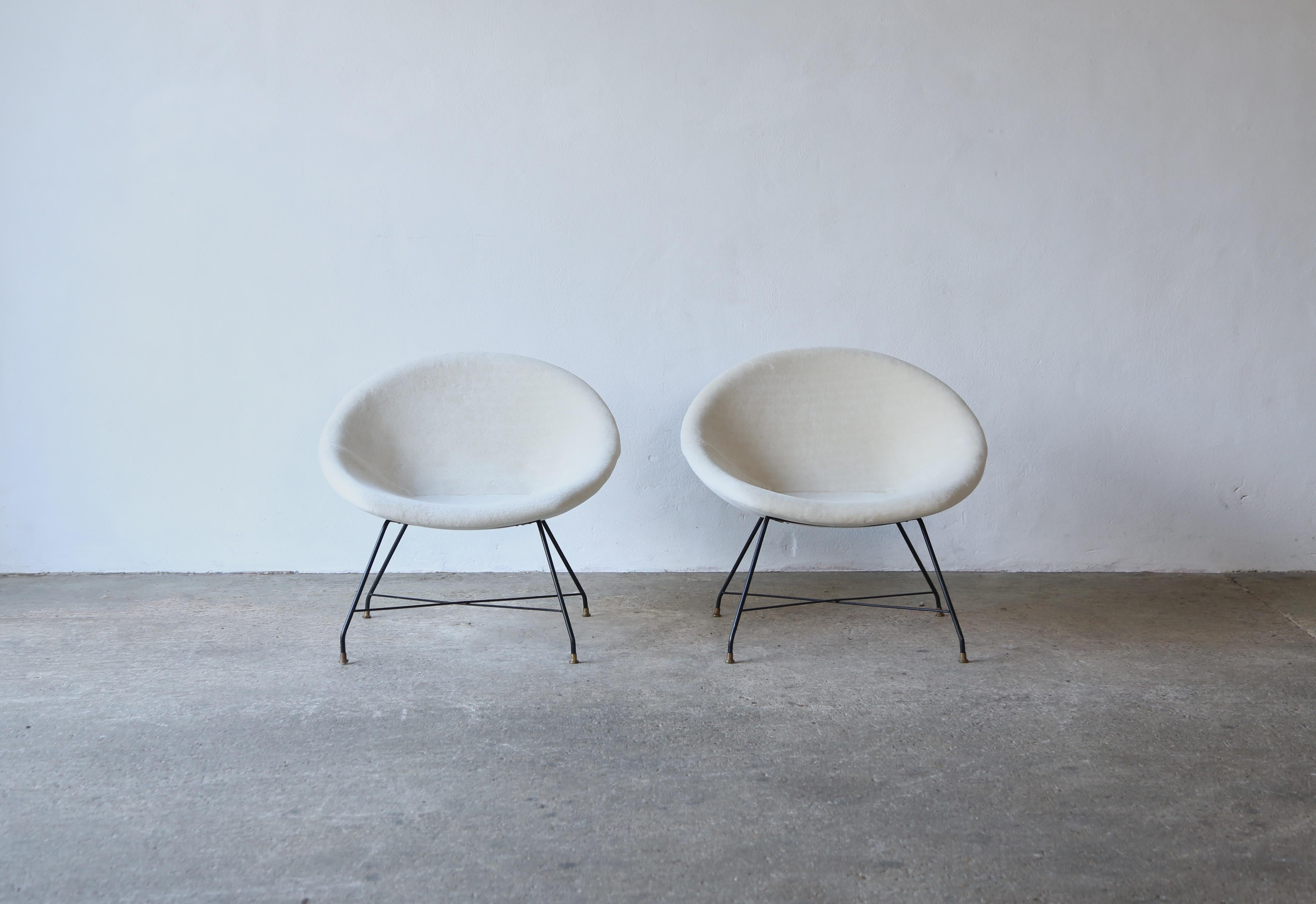 Metal Augusto Bozzi Chairs for Saporiti Italia, 1960s For Sale