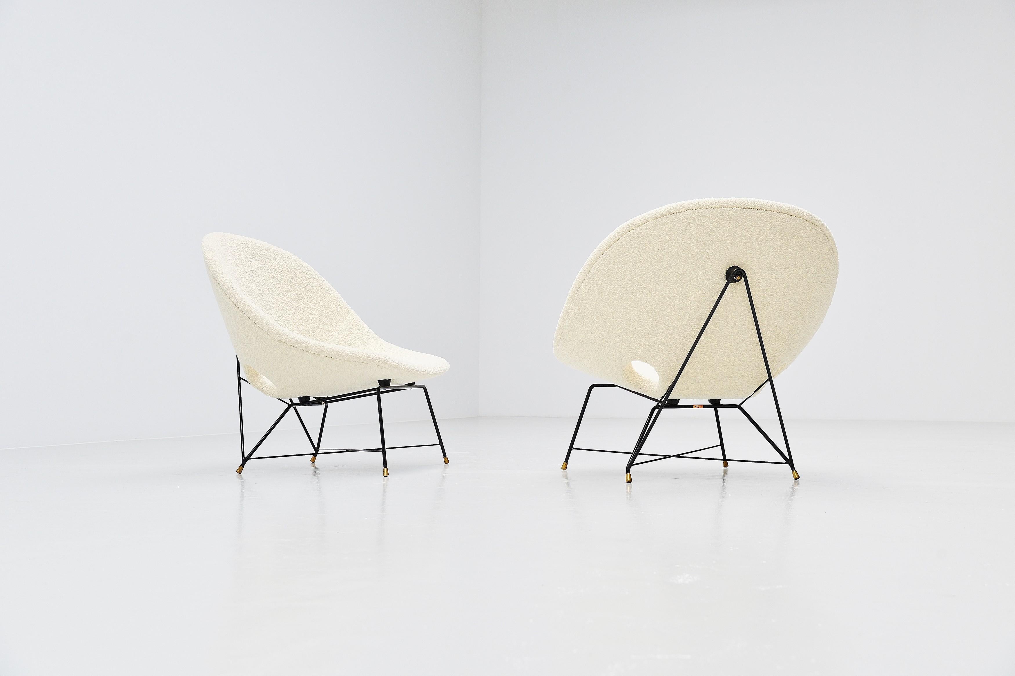 Augusto Bozzi Cosmos Lounge Chairs Saporiti, Italy, 1954 2