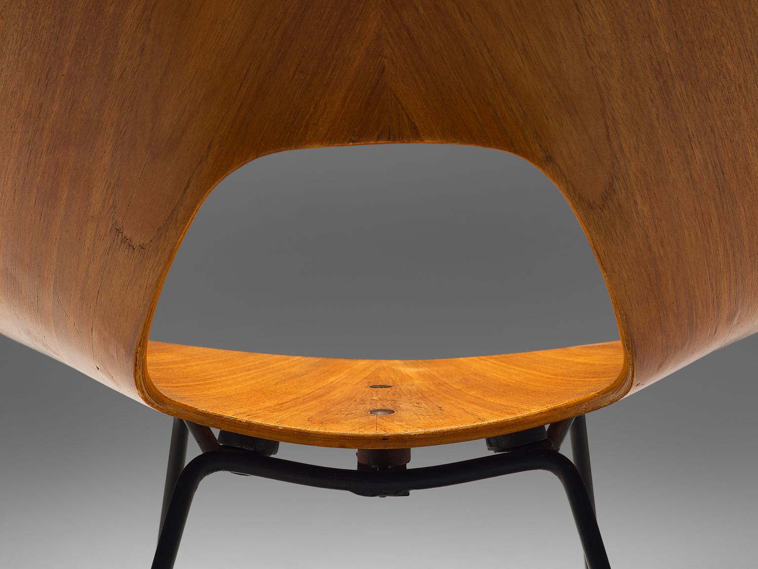 Mid-Century Modern Augusto Bozzi for Saporiti 'Ariston' Chair in Teak  For Sale