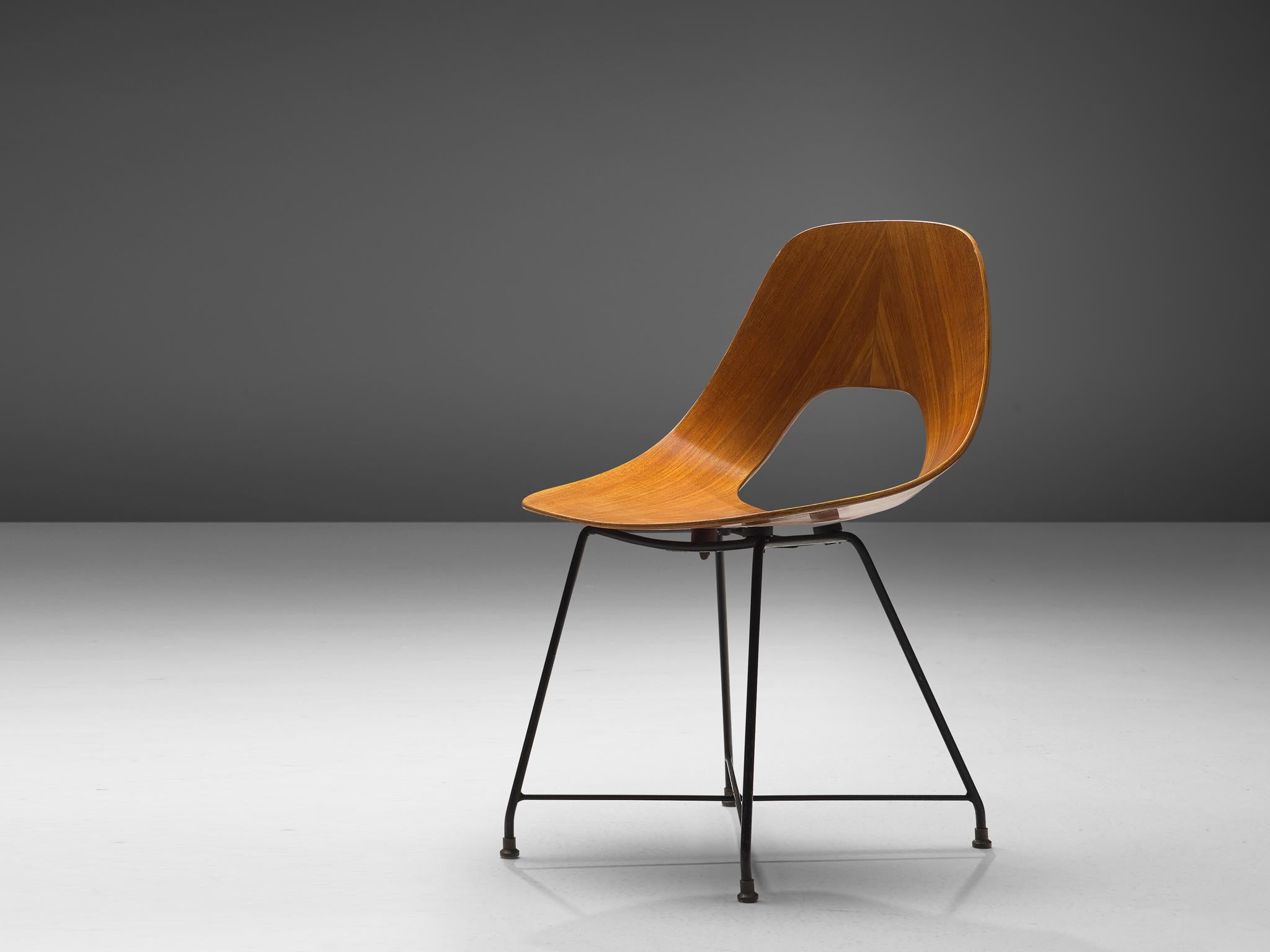 Italian Augusto Bozzi for Saporiti 'Ariston' Chair in Teak  For Sale