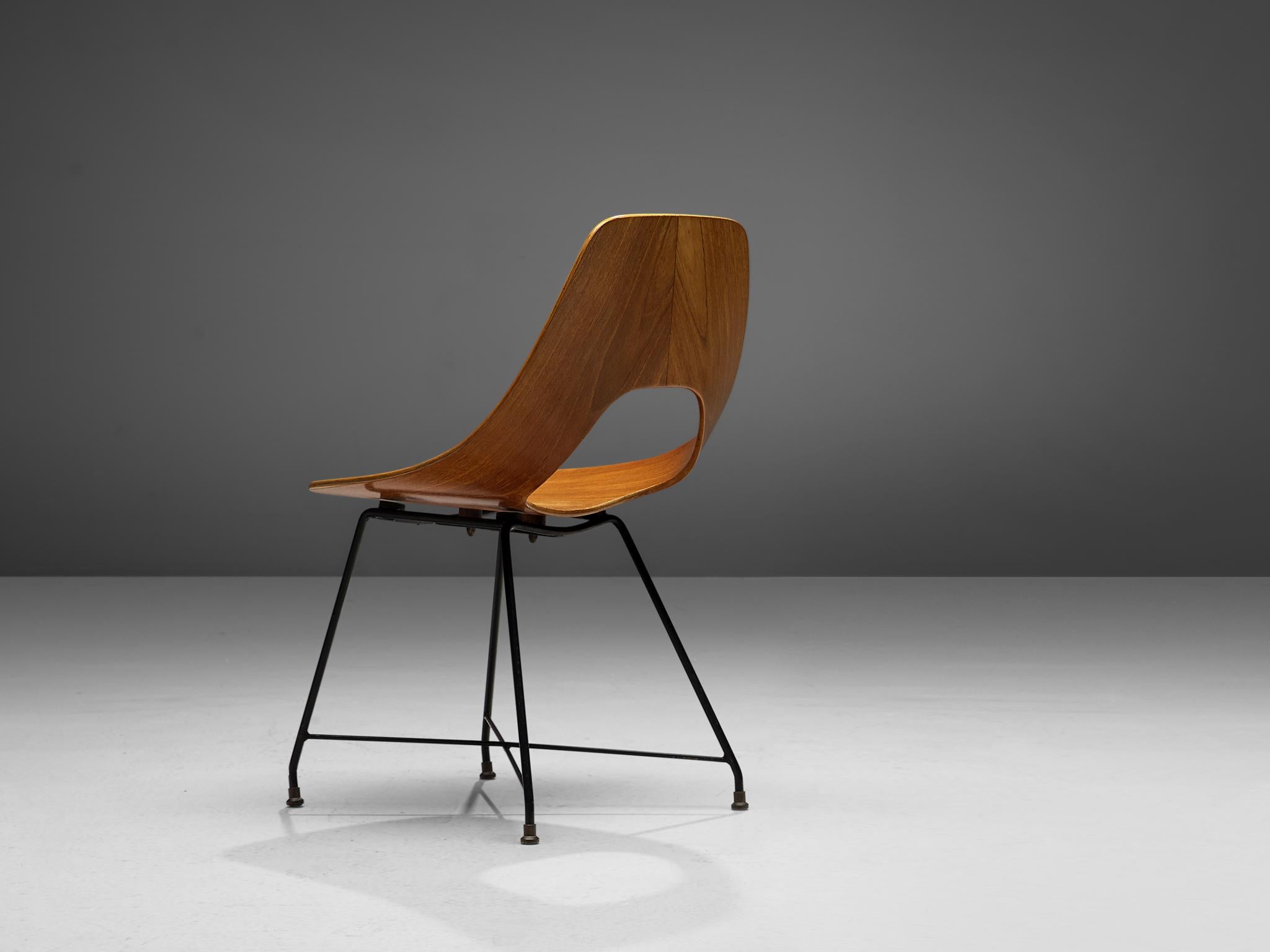 Augusto Bozzi for Saporiti 'Ariston' Chair in Teak  For Sale 1