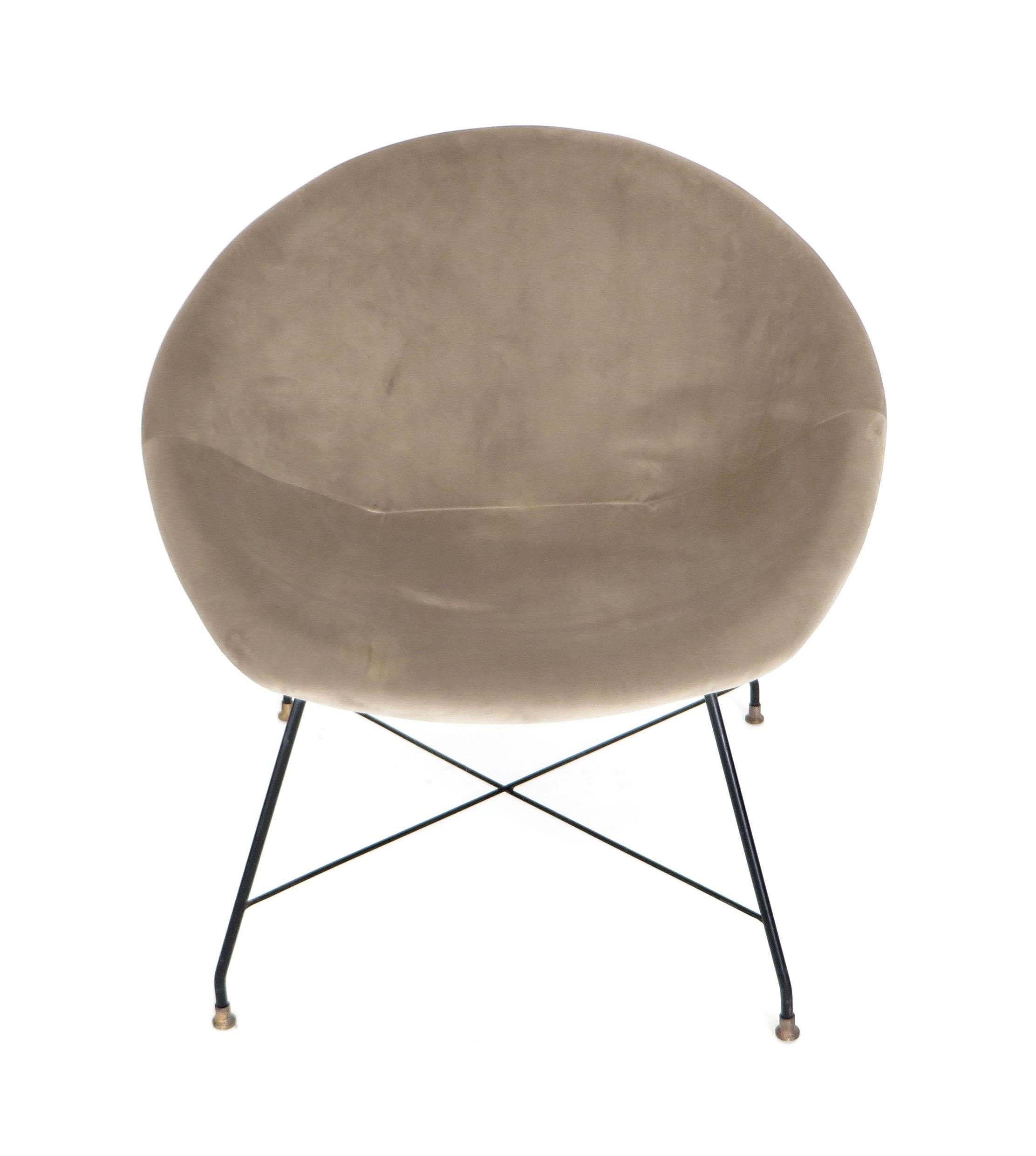 Mid-Century Modern Augusto Bozzi for Saporiti Italia Single Italian Lounge Chair