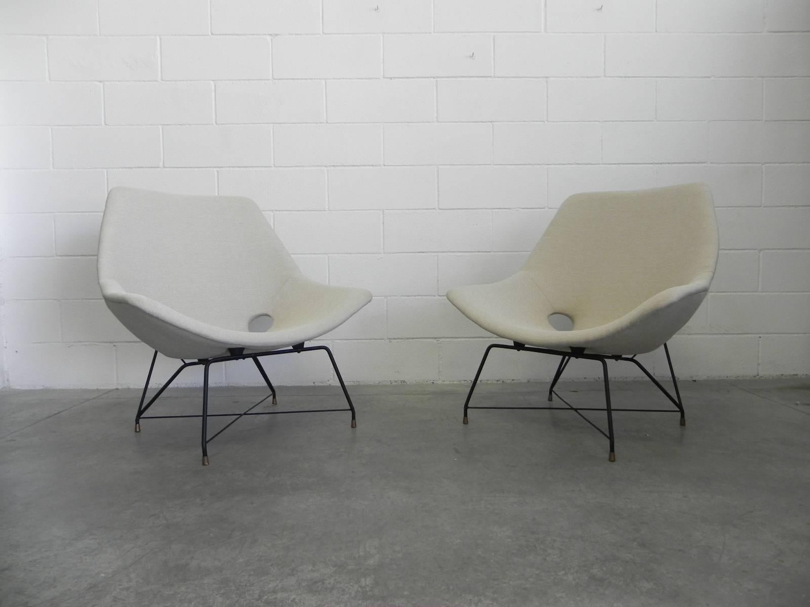 Mid-Century Modern Augusto Bozzi Kosmos Chairs for Saporiti Italia