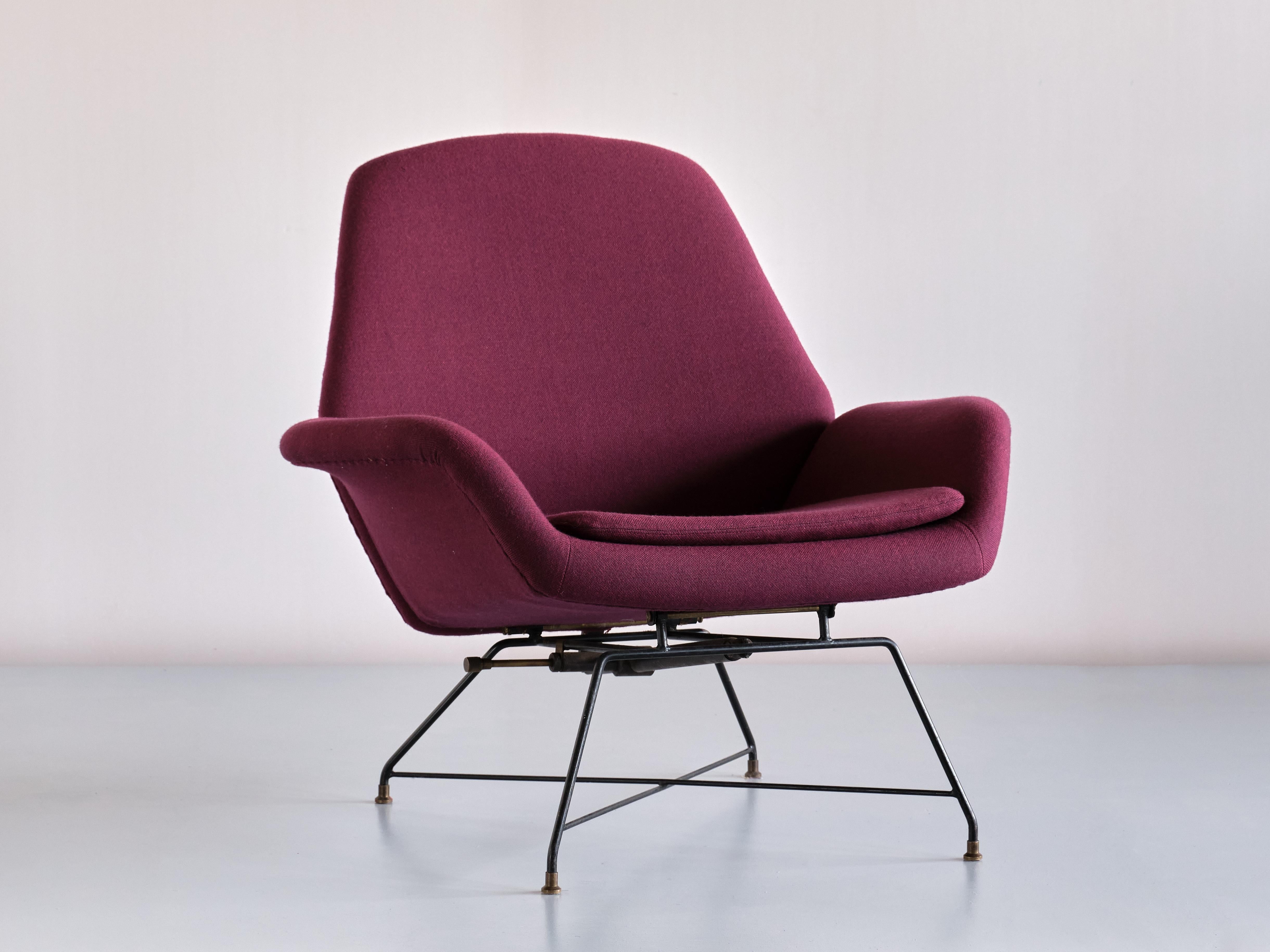 Augusto Bozzi 'Lotus' Adjustable Lounge Chair, Saporiti, Italy, 1960s For Sale 6