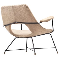 Augusto Bozzi Lounge Chair with Metal Frame