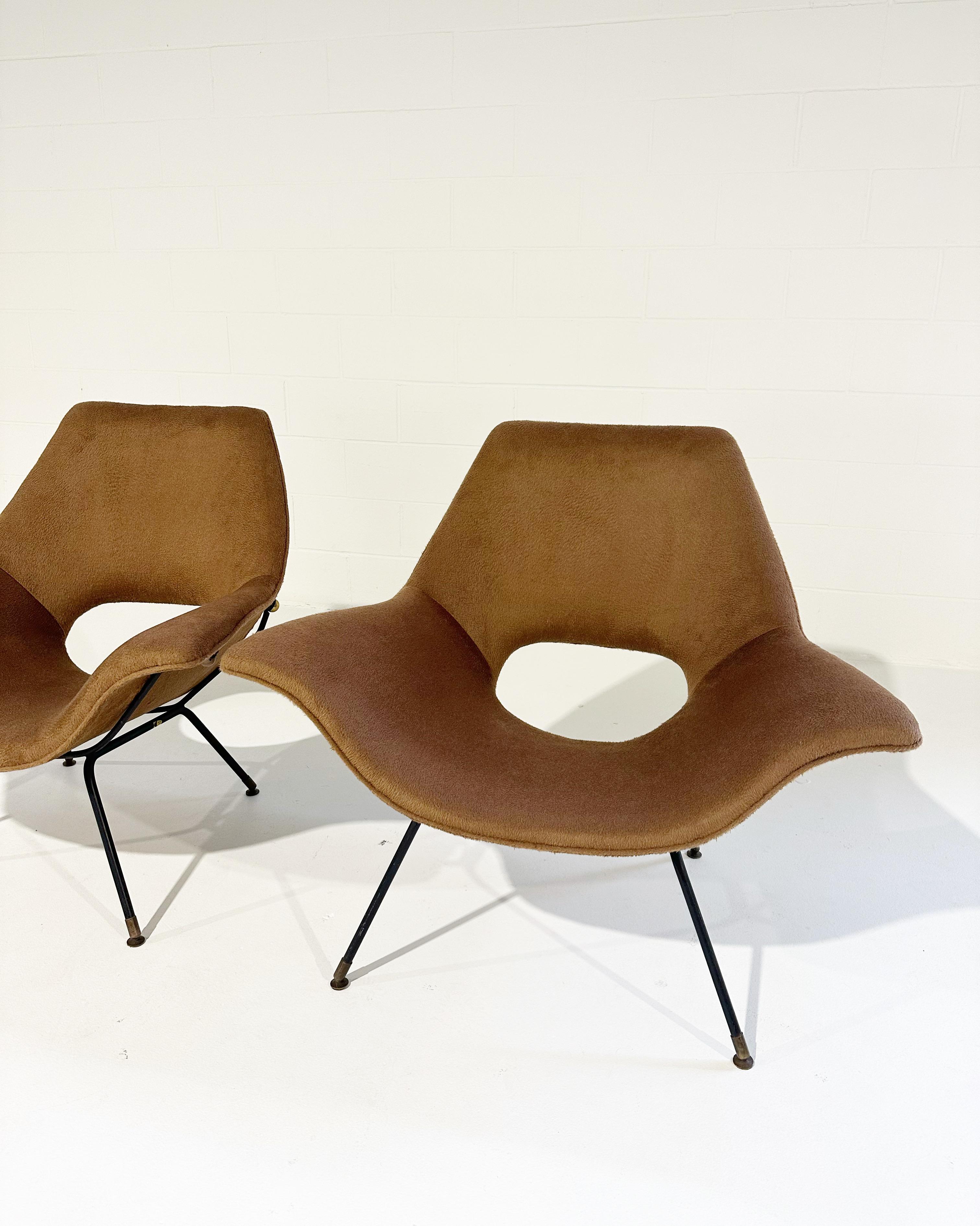 Paire de fauteuils de salon Augusto Bozzi en tissu Inata Alpaca en vente 7