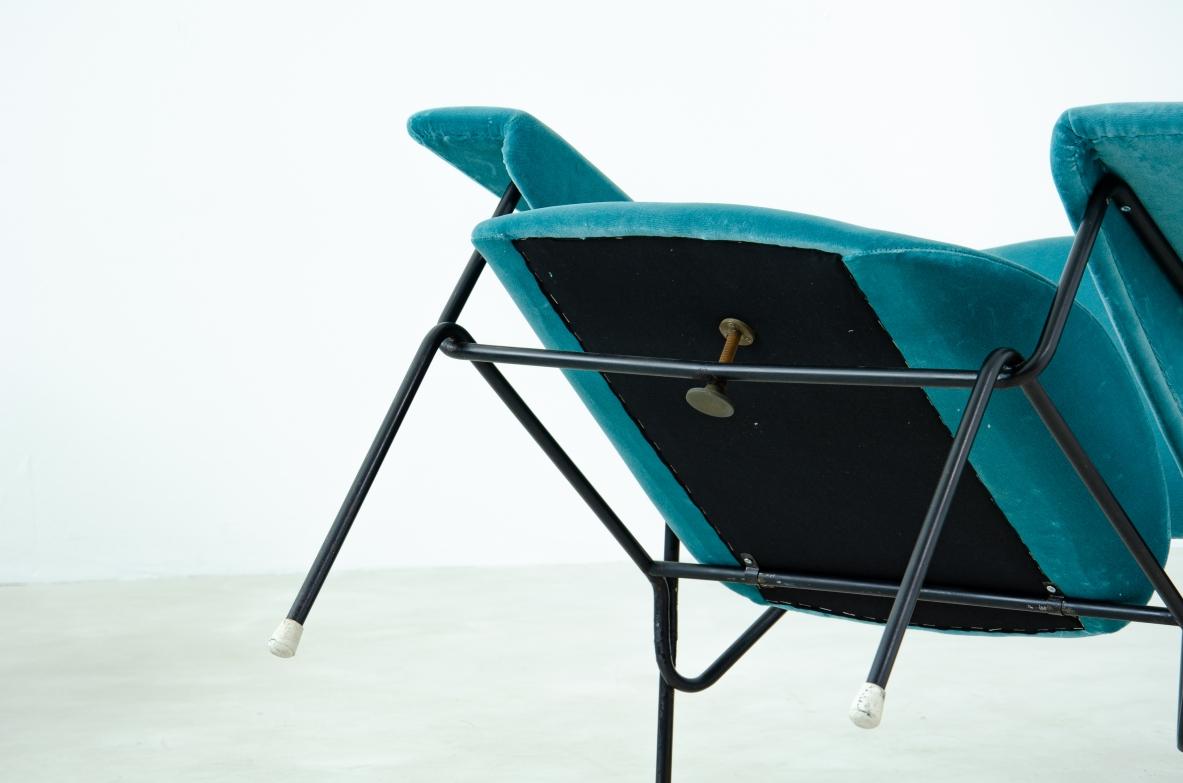 Augusto Bozzi, paire de fauteuils à structure en fer en vente 1