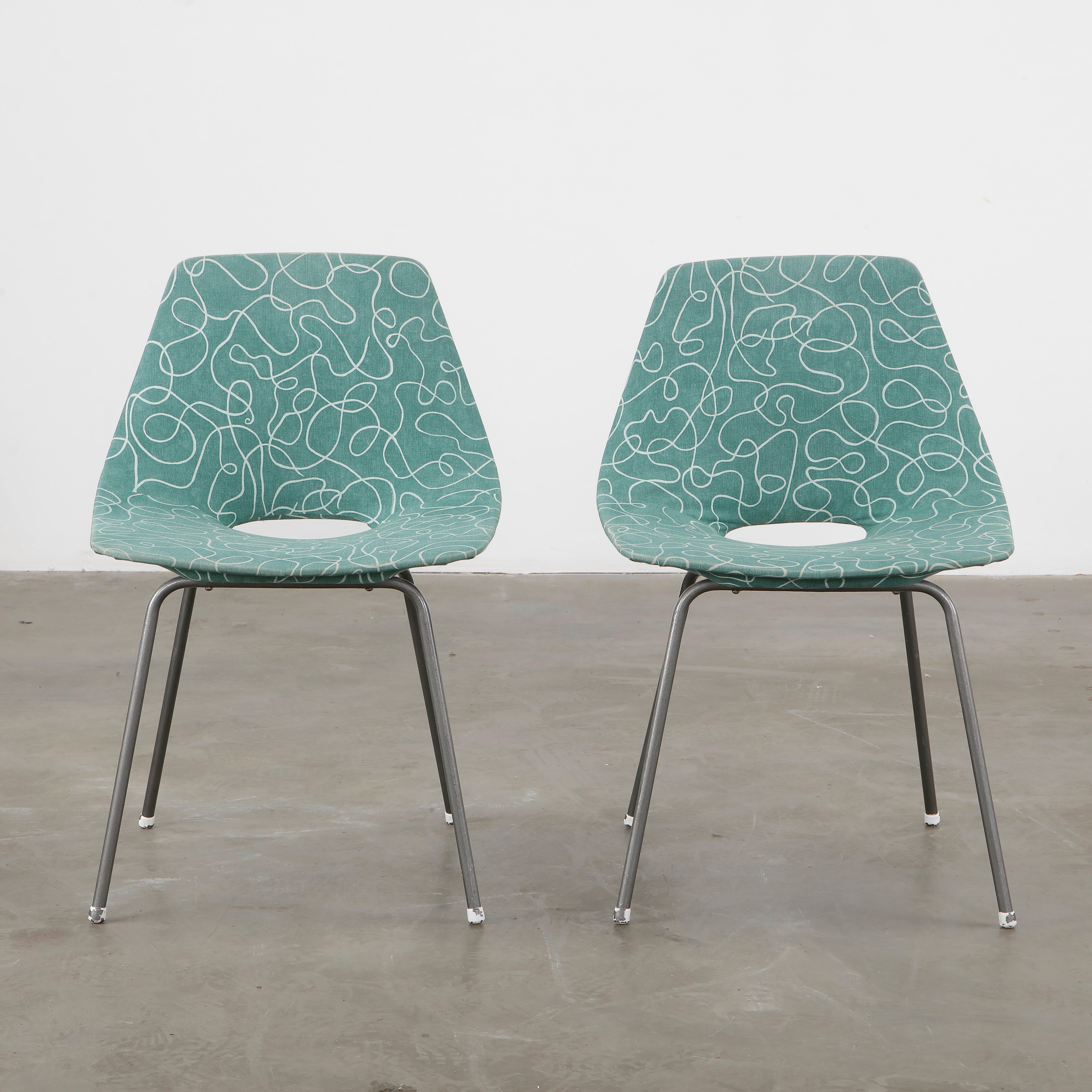 Mid-Century Modern Augusto Bozzi, paire de chaises du milieu du siècle, années 1950 en vente