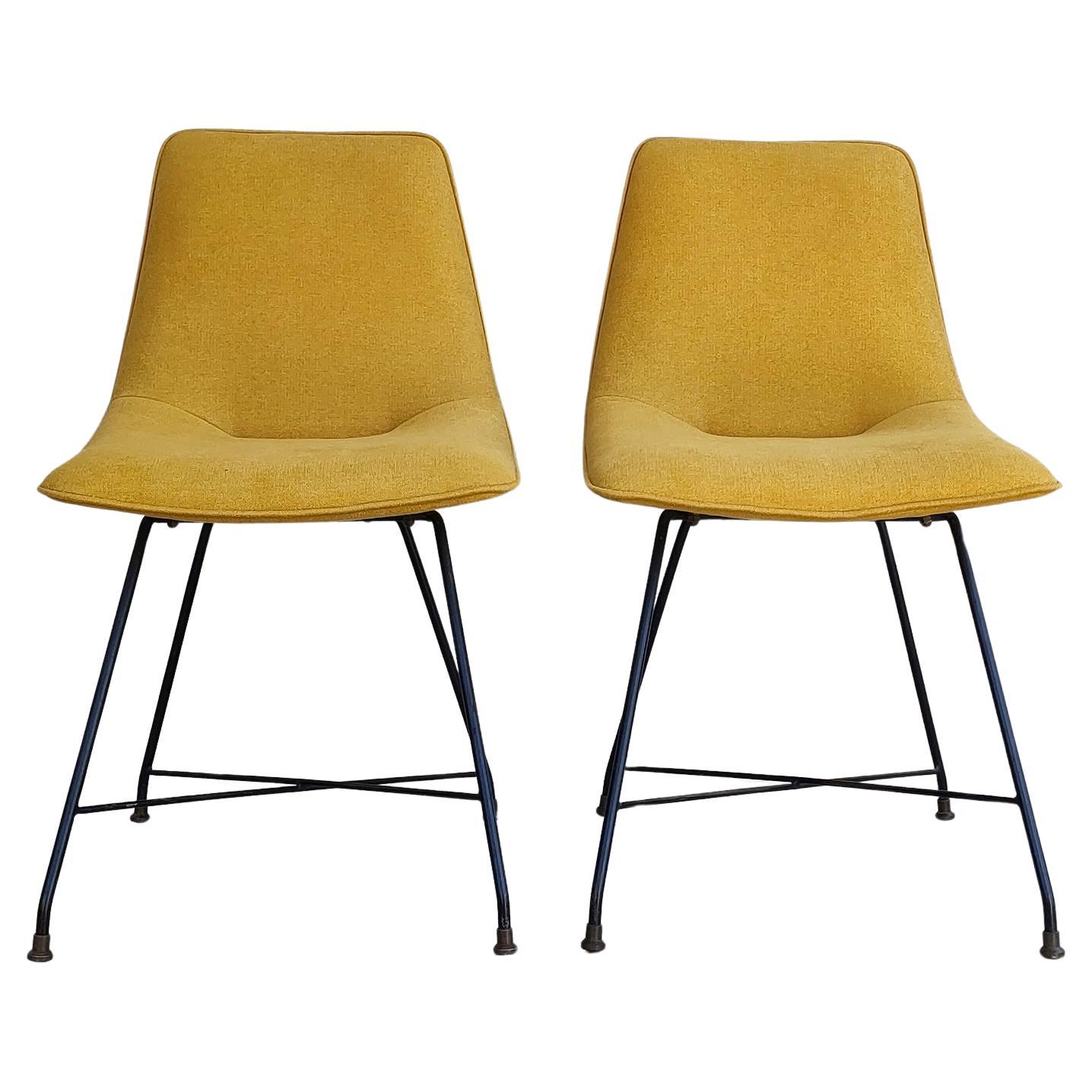 Augusto Bozzi: Set aus zwei Aster-Stühlen von Saporiti, 1950er Jahre im Angebot