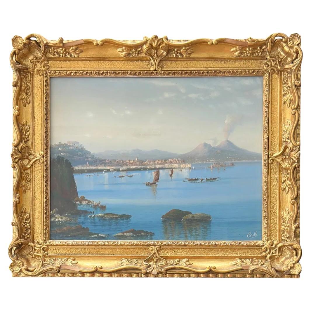 Augusto  Corelli (1853 - 1910) View of Mount Vesuvius